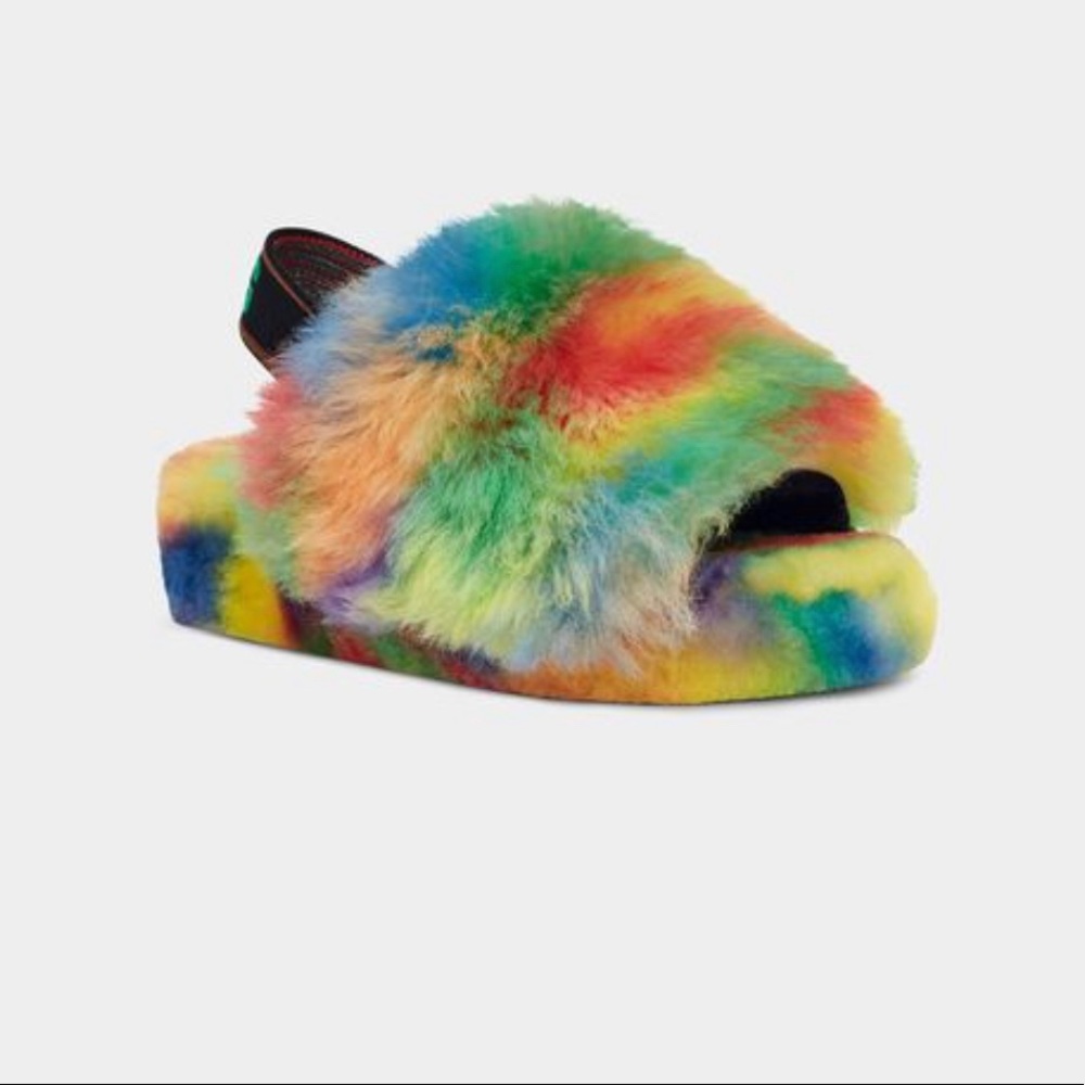UGGS Rainbow slippers/slides size W9/UK40